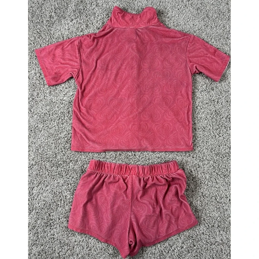Art Class Girls Sleepwear - Lot Of 2 Sets - Short Sleeve Button Top Shorts 10/12